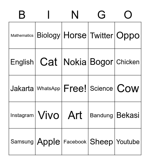 Nurlita Kumala Sari Bingo Card