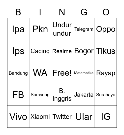 Najla Shayla Sutran Bingo Card