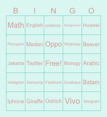 Nurlayla Danisy Bingo Card