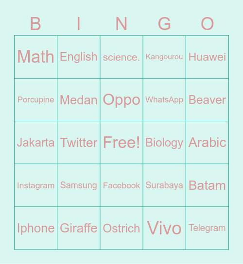 Nurlayla Danisy Bingo Card