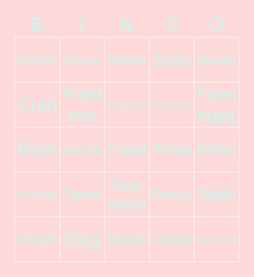 Laluna Art Fathira Dwipa Bingo Card