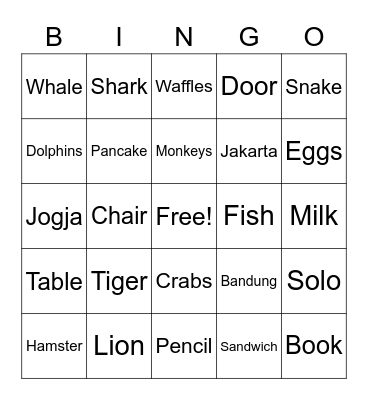 Nadia Aulia Bingo Card