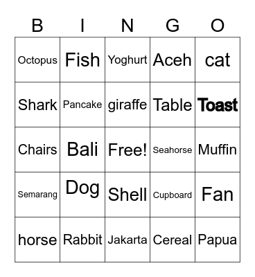 Keysa Aurelliya Suratno Bingo Card