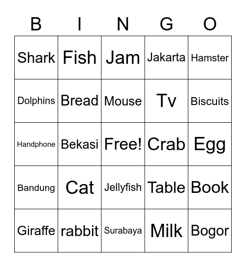 Dea ayu Bingo Card
