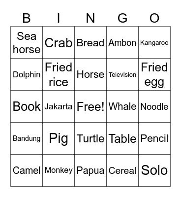 Laluna art fathira dwipa Bingo Card