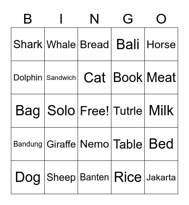 Keisya Nayla 9F Bingo Card