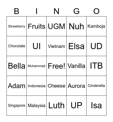 Niluh Prasasti Kirani Bingo Card