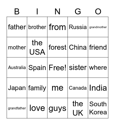 Bingo Card