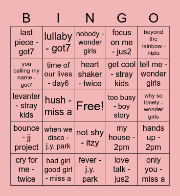 @purpleetaee12 Bingo Card
