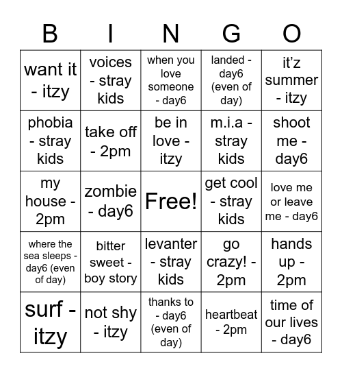 @stray_kids08 Bingo Card