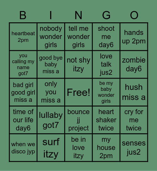 @gushiyi Bingo Card