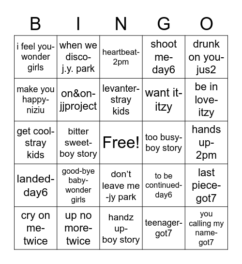 @_vousyez Bingo Card