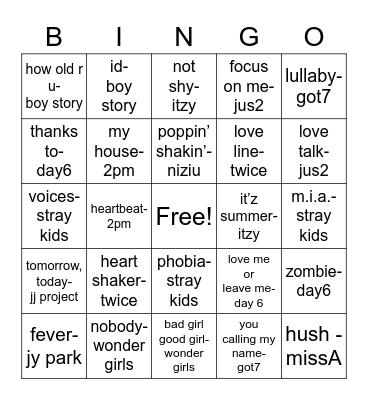 @_vousyez Bingo Card