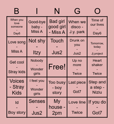 @KeyPhixo Bingo Card