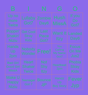 @NurMaisarahAli4 Bingo Card