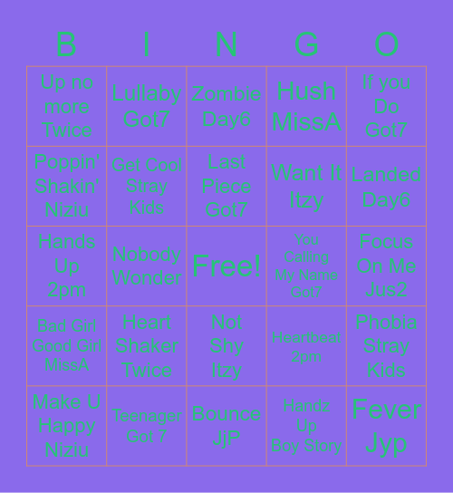 @NurMaisarahAli4 Bingo Card