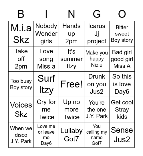 Luvtaeyong4 Bingo Card