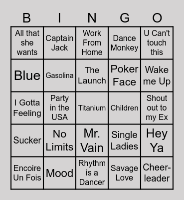 Bingo POP Bingo Card