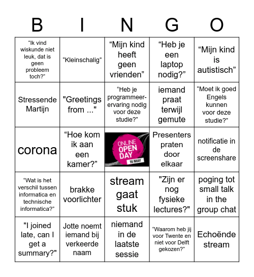 OOD Bingo Card