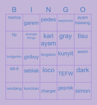 <3 Sohee <3 Bingo Card