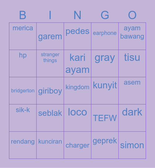 <3 Sohee <3 Bingo Card