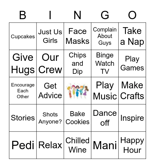 GIRLS NIGHT IN Bingo Card