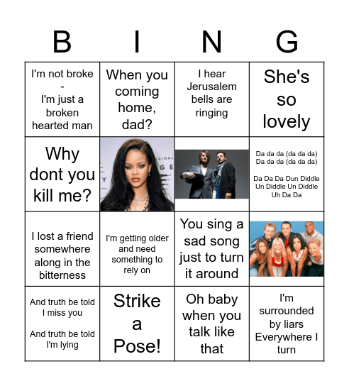 McMusic - Bingo Card