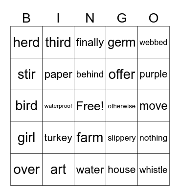 Penguin Chick Bingo Card