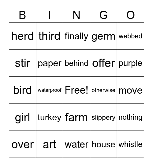 Penguin Chick Bingo Card
