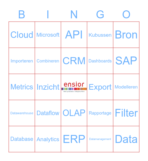 Ensior's BI-ngo Bingo Card