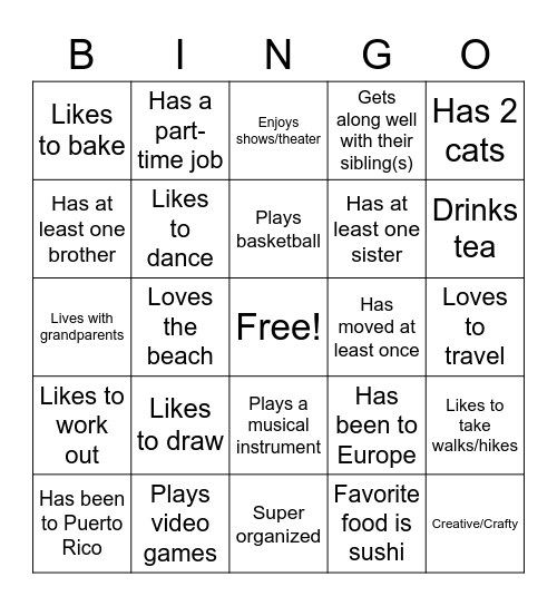 Bingo Card