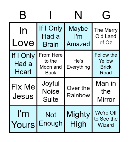 JN/Oz Bingo Card
