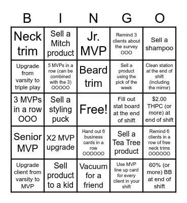 AMERICAN FORK SPORT CLIPS Bingo Card