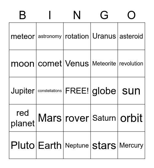 IO Bingo Card