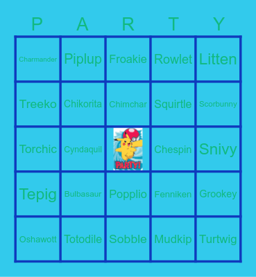 Pokémon Party Bingo Card