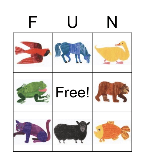 Brown Bear BINGO Card