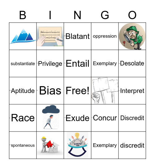 Vocabulary Bingo Card