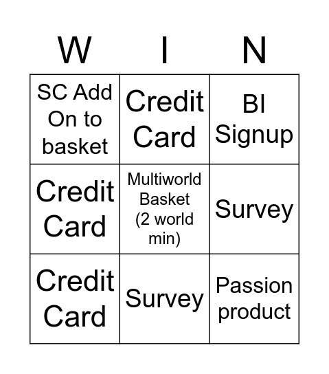 Daily Bingo Card