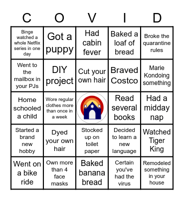 COVID Bingo Card