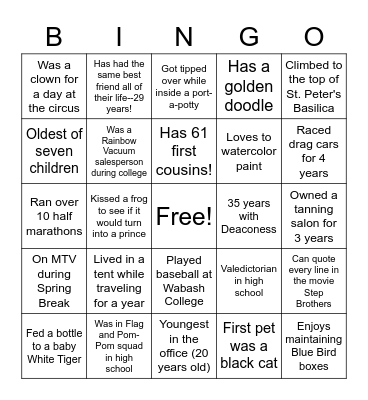 Human Resources Bingo Card