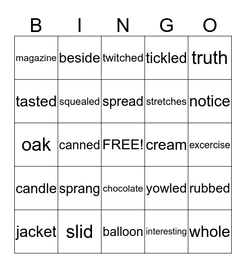 Greedy Cat and the Birthday Cake Bingo Card