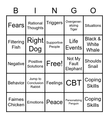 CBT Bingo Card