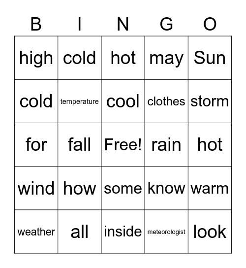 March BINGO Card