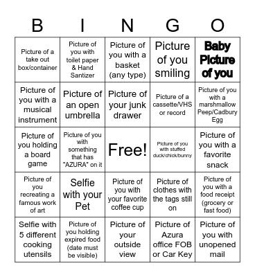 Goof off Day Bingo! Bingo Card