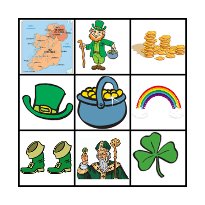 St. Patrick Bingo Card