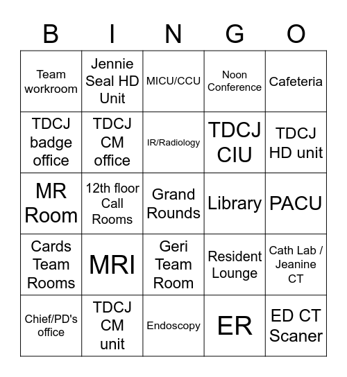 UTMB IM Bingo Card