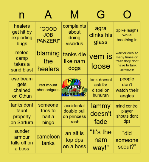 AQ40 nAMGO Bingo Card