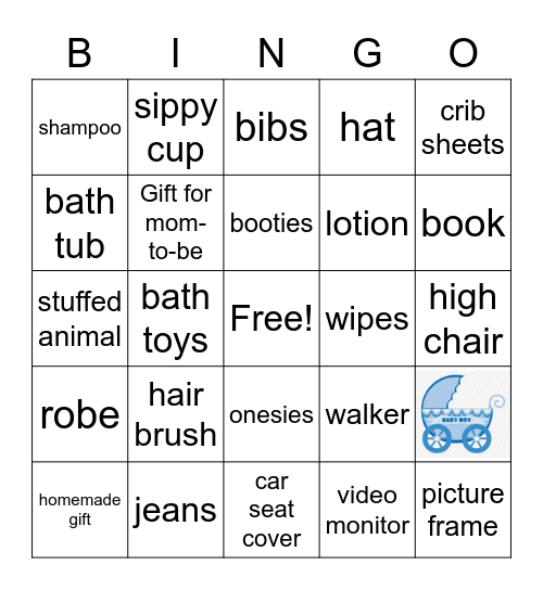 BABY SHOWER Bingo Card