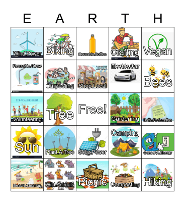 Earth Day BINGO Card