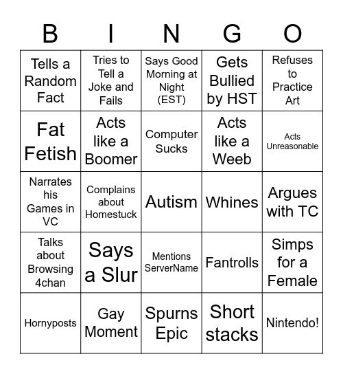 Ducky Moments Bingo Card